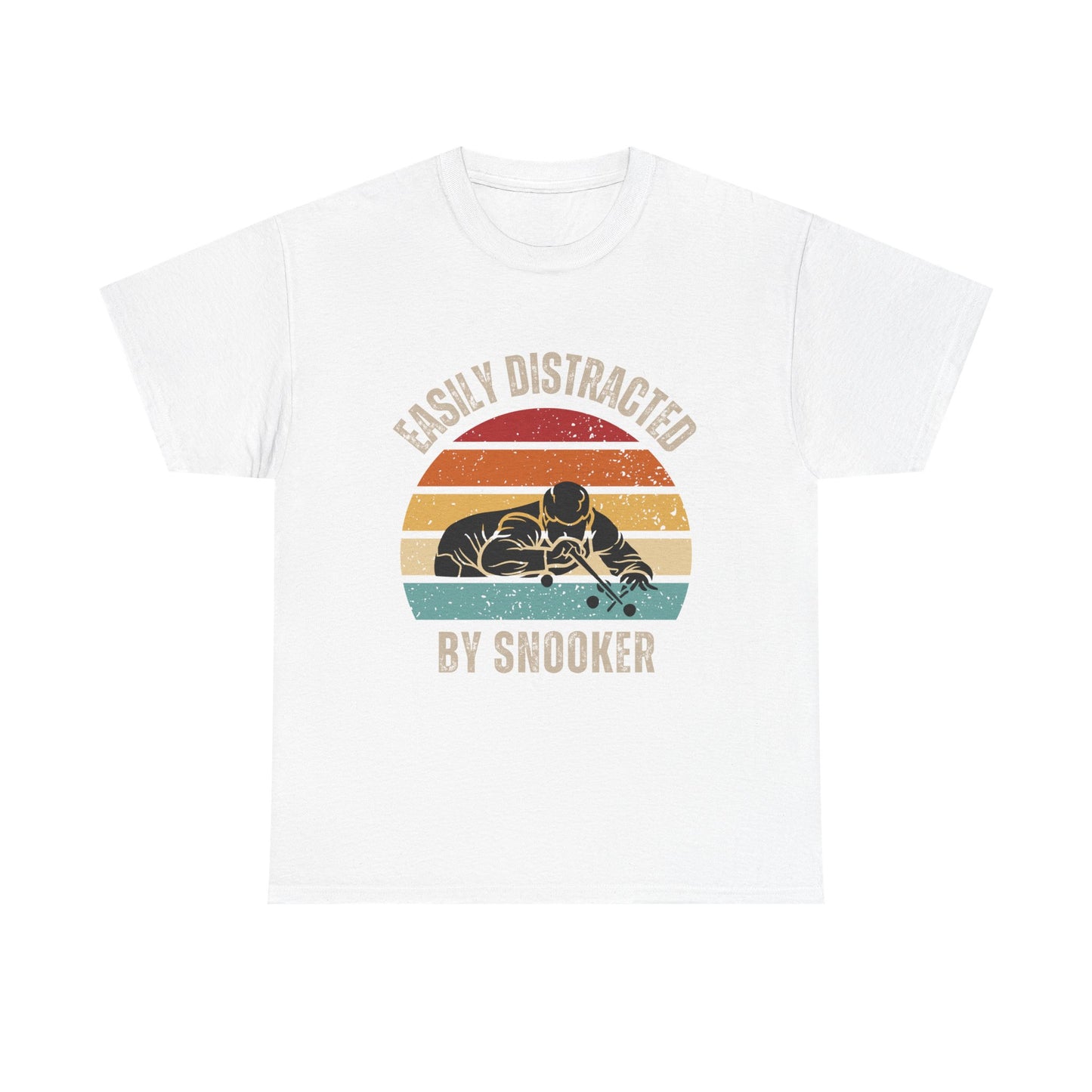 Sunset Snooker Tee - Easily distracted by snooker