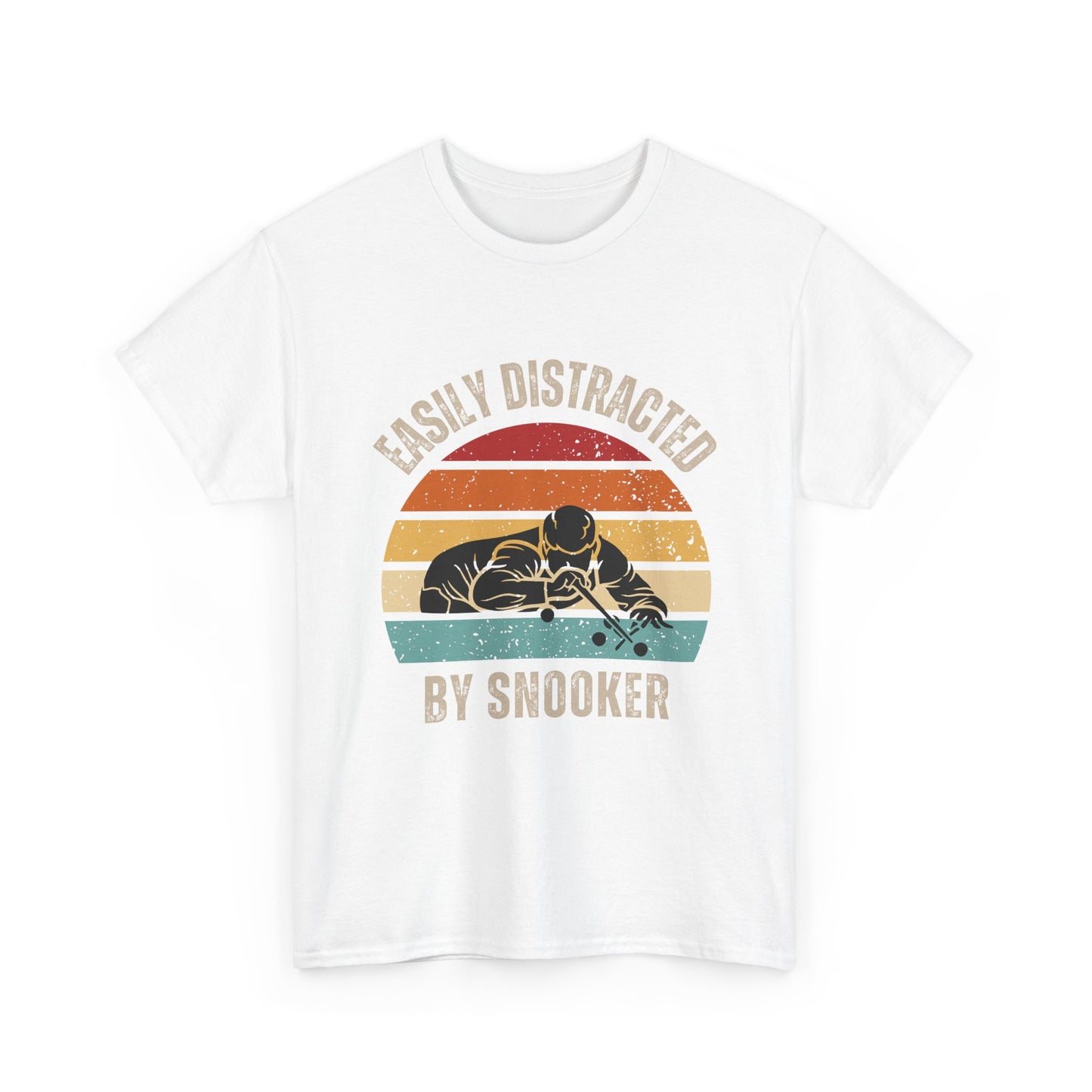 Sunset Snooker Tee - Easily distracted by snooker