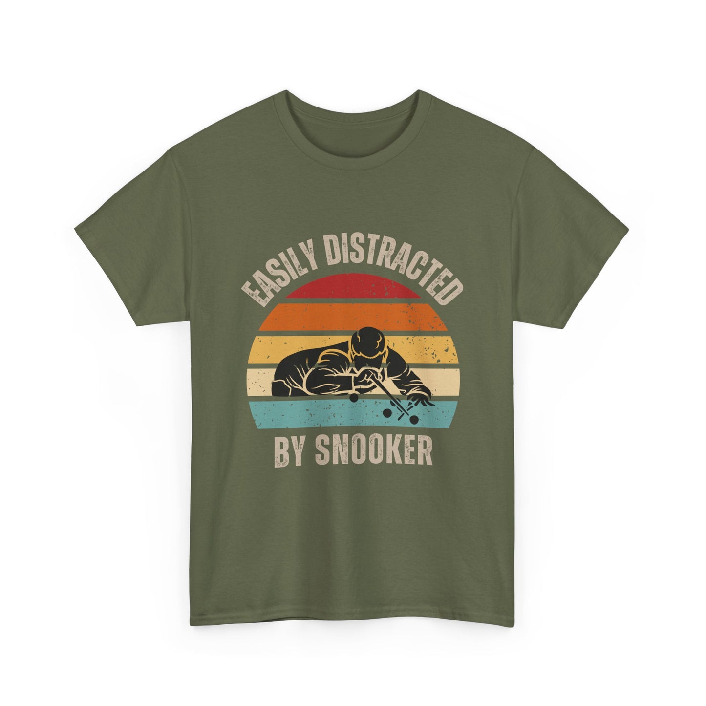 Sunset Snooker Tee - Easily distracted by snooker