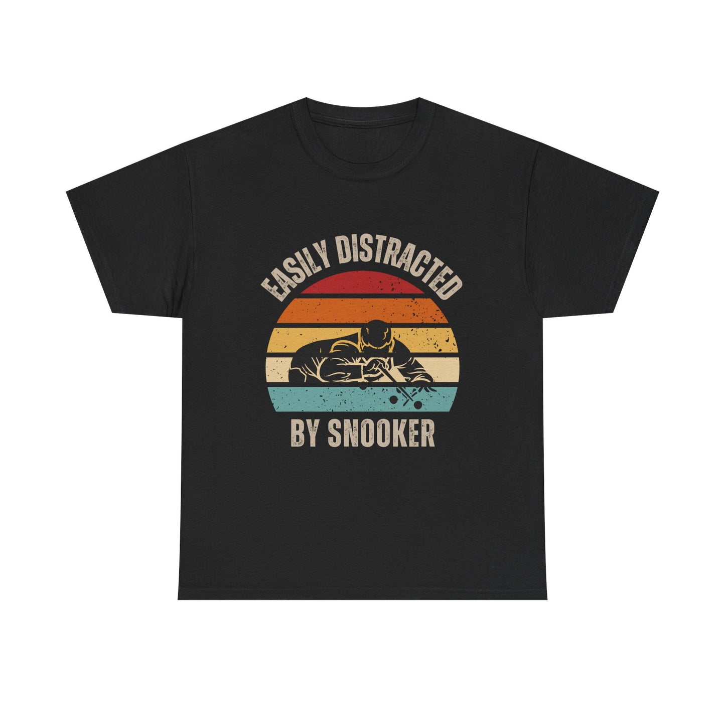 Sunset Snooker Tee - Easily distracted by snooker
