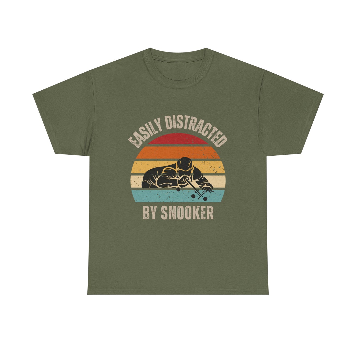 Sunset Snooker Tee - Easily distracted by snooker