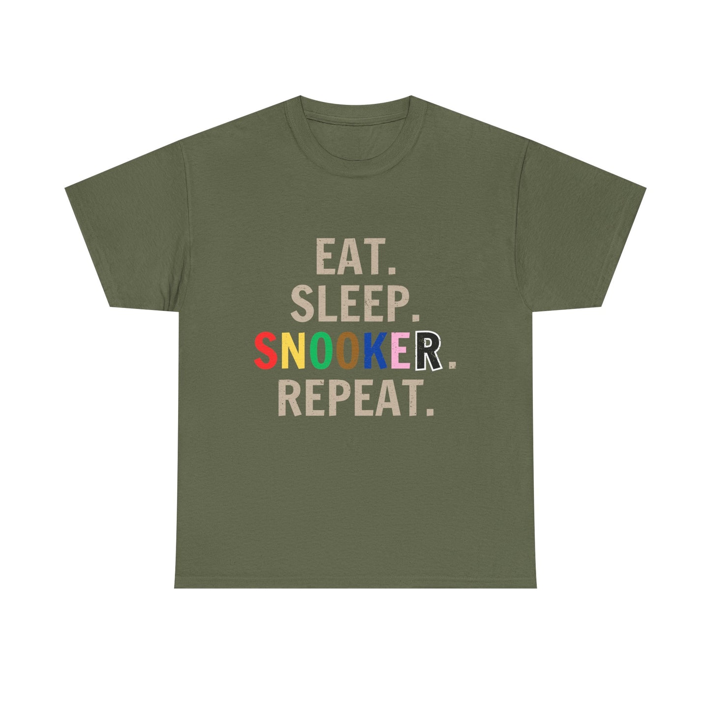 Snooker T-Shirt - "Eat. Sleep. Snooker. Repeat." Snooker enthusiast's tee