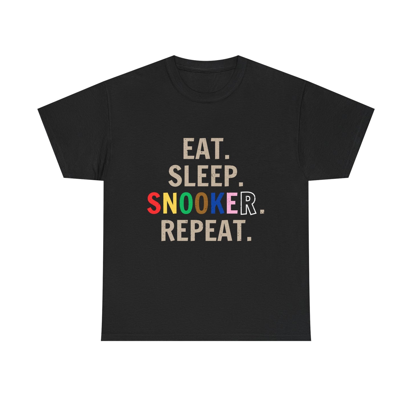 Snooker T-Shirt - "Eat. Sleep. Snooker. Repeat." Snooker enthusiast's tee