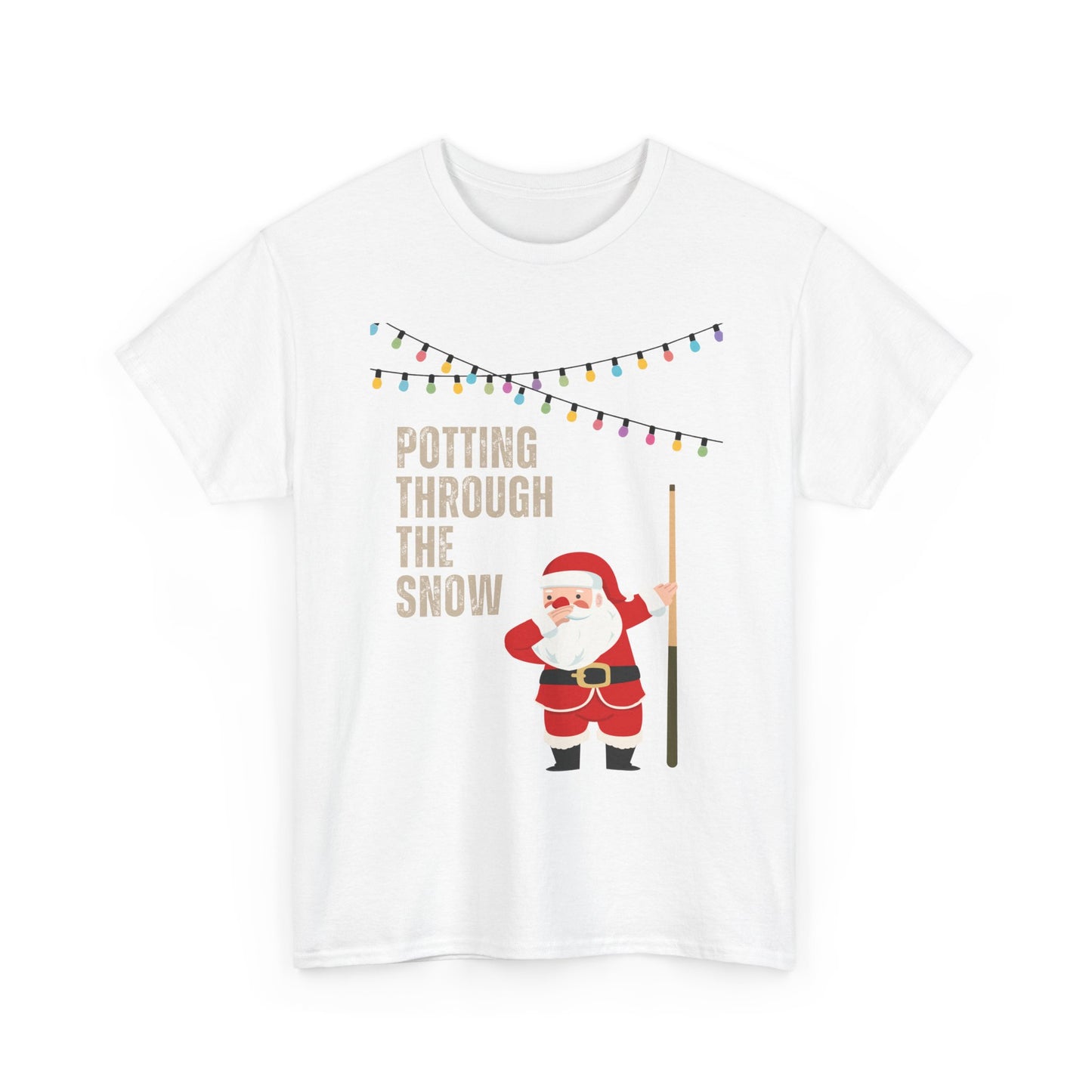 Potting through the snow Christmas tee — Funny Santa holiday shirt