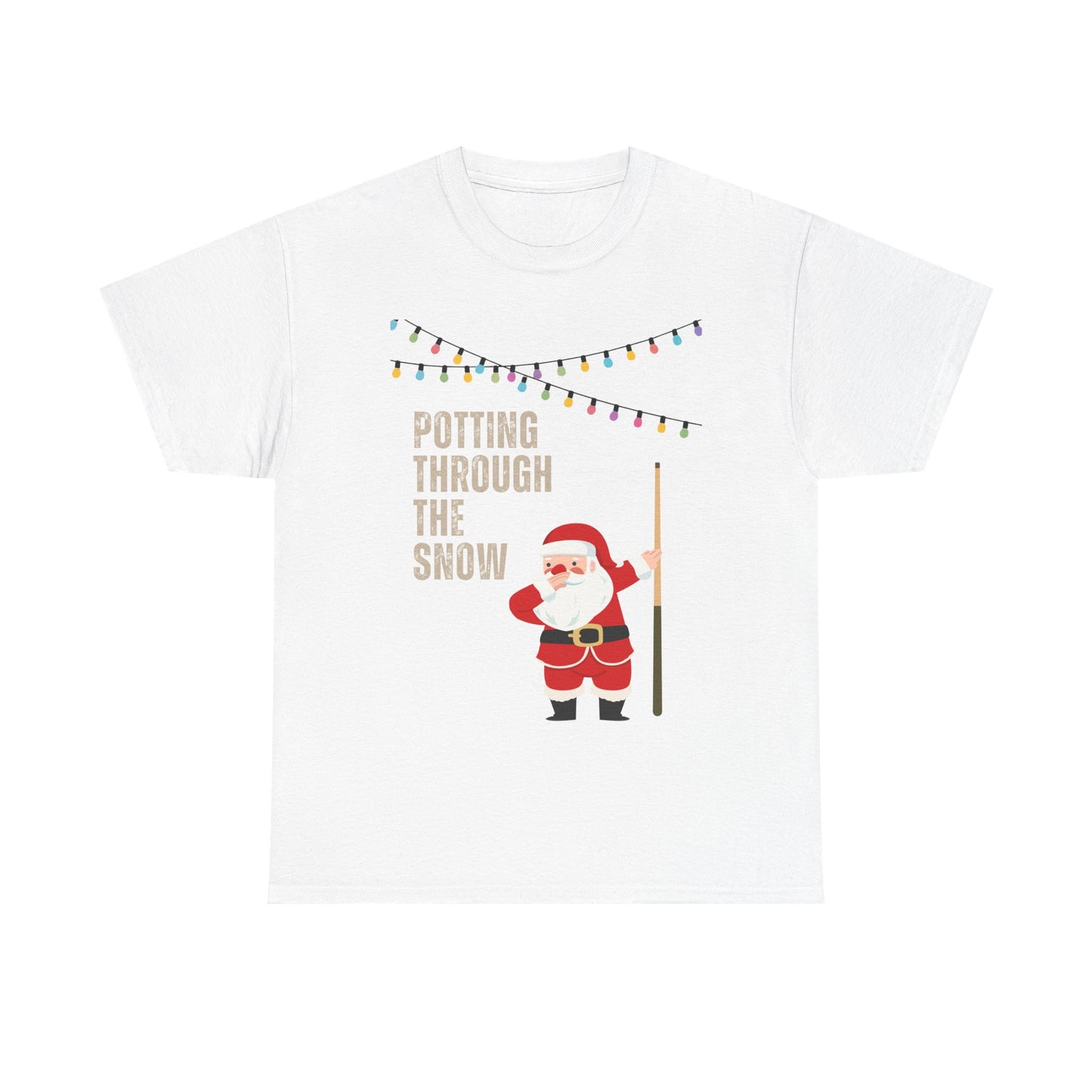 Potting through the snow Christmas tee — Funny Santa holiday shirt