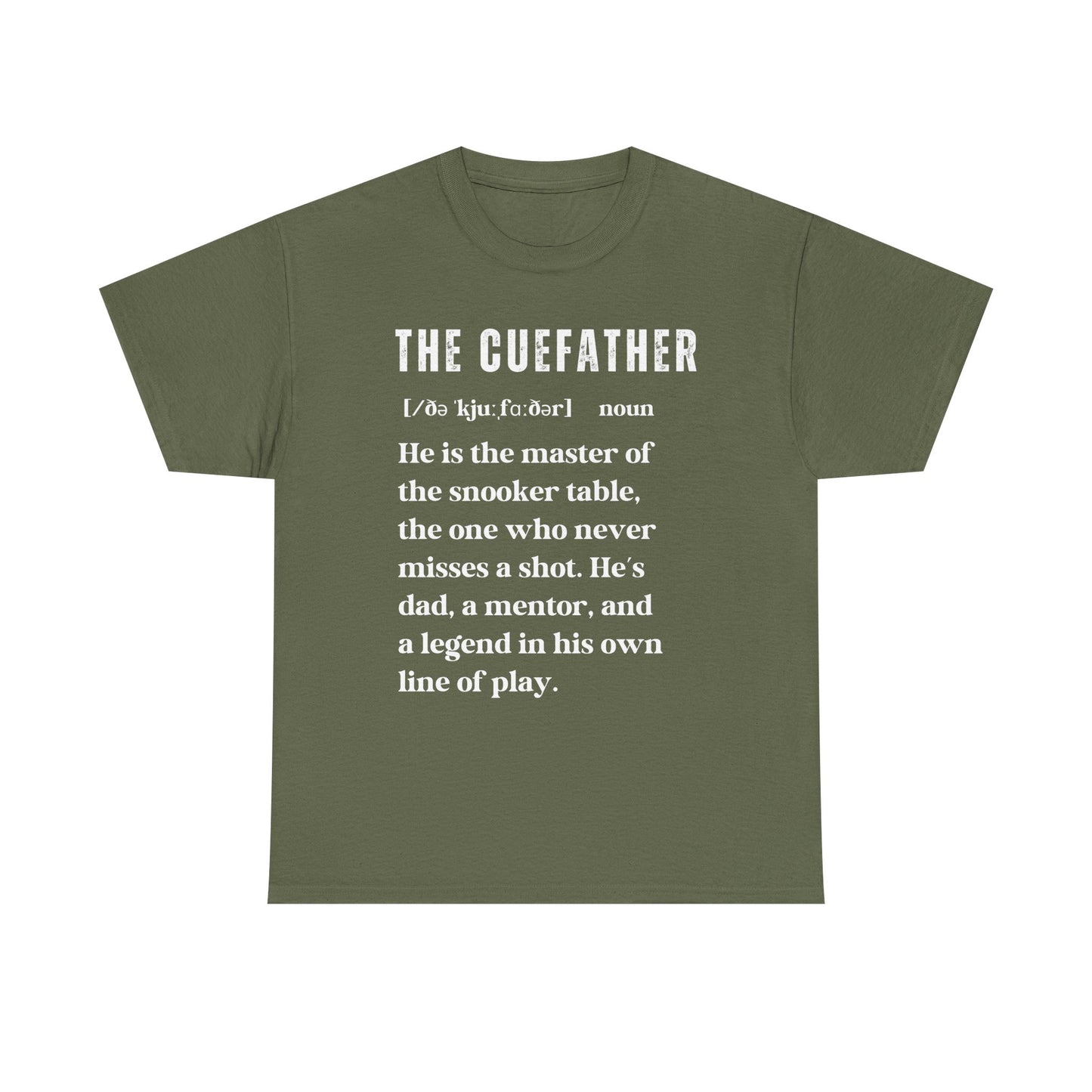 Cuefather Snooker T-Shirt — "The Cuefather" Funny Pool Dad Tee