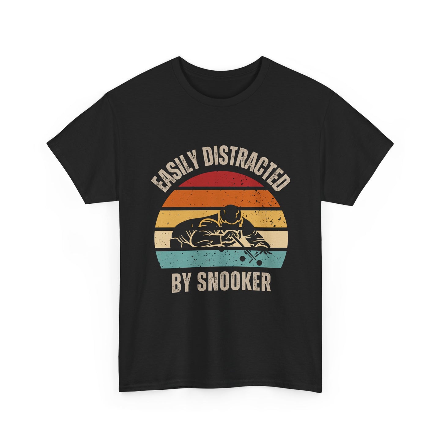Sunset Snooker Tee - Easily distracted by snooker