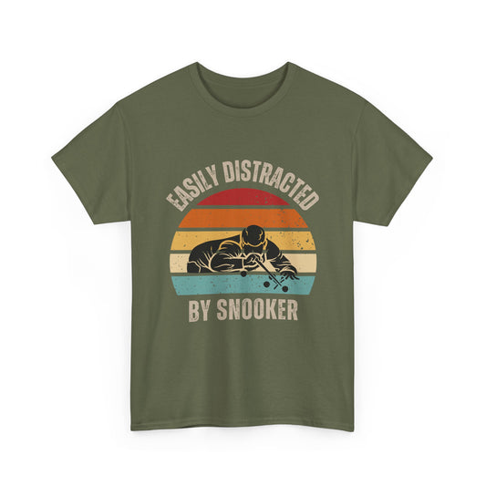 Sunset Snooker Tee - Easily distracted by snooker